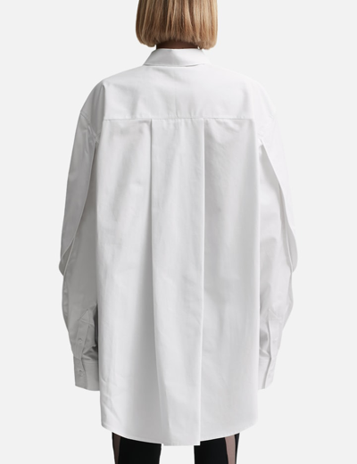 Shop Mugler Asymmetric Shirt In White
