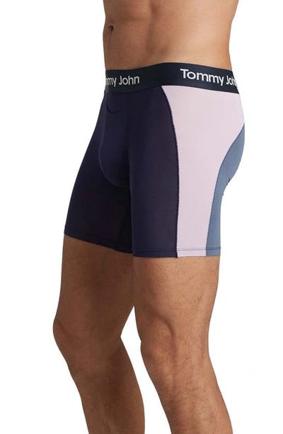 Shop Tommy John Second Skin 6-inch Boxer Briefs In Lavendula Colorblock