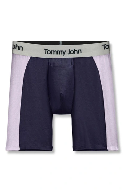 Shop Tommy John Second Skin 6-inch Boxer Briefs In Lavendula Colorblock