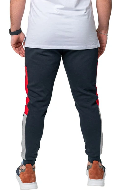 Maceoo Colorblock Fleece Joggers In Blue