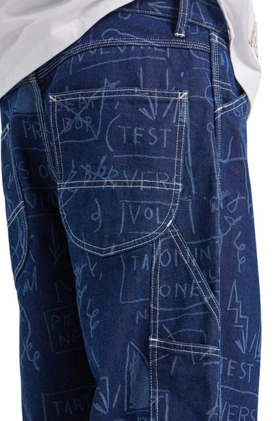 Shop Lee X Basquiat Print Jeans In Rinse