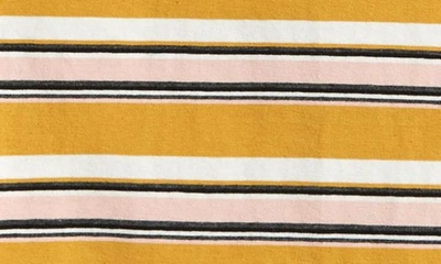 Shop Cotton Emporium Kids' Meet & Greet Stripe Cotton T-shirt In Mustard