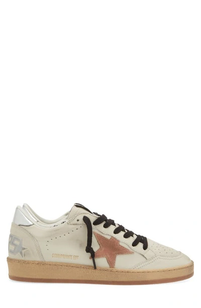 Shop Golden Goose Ball Star Low Top Sneaker In White/ Ash Rose