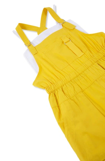 Shop Truce Kids' Rib Tank Top & Jumpsuit Set In Yellow