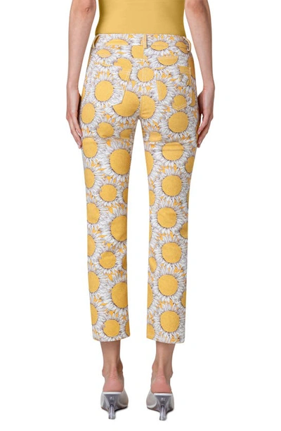 Shop Akris Punto Maru Print Tapered Leg Ankle Jeans In Sun