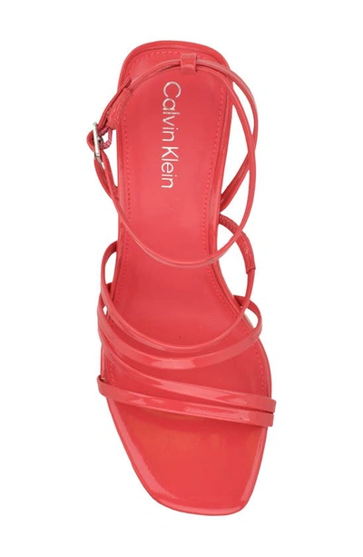 Shop Calvin Klein Norra Ankle Strap Sandal In Dark Pink