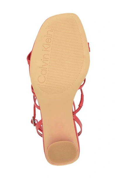 Shop Calvin Klein Norra Ankle Strap Sandal In Dark Pink
