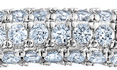 Crislu Pavé Cubic Zirconia Medium Hoop Earrings In Silver