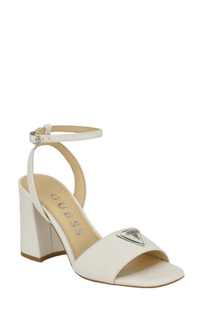 Shop Guess Gelyae Ankle Strap Sandal In White