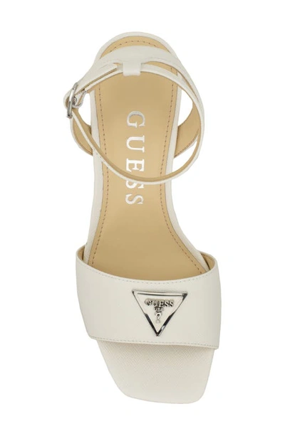 Shop Guess Gelyae Ankle Strap Sandal In White