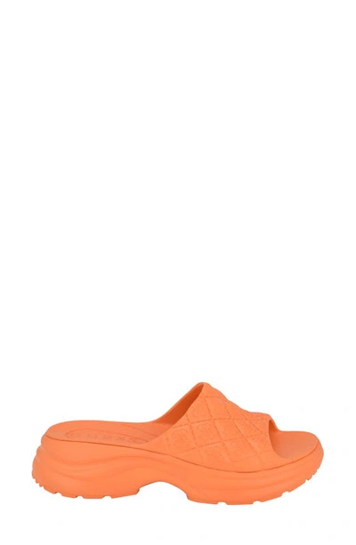 Shop Guess Fenixy Slide Sandal In Orange