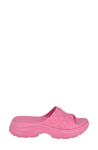 Shop Guess Fenixy Slide Sandal In Medium Pink
