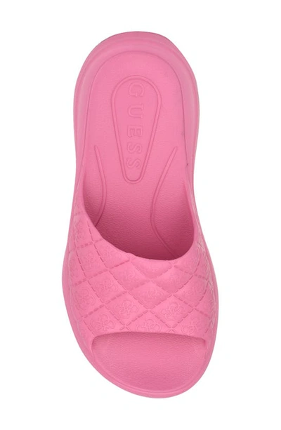 Shop Guess Fenixy Slide Sandal In Medium Pink