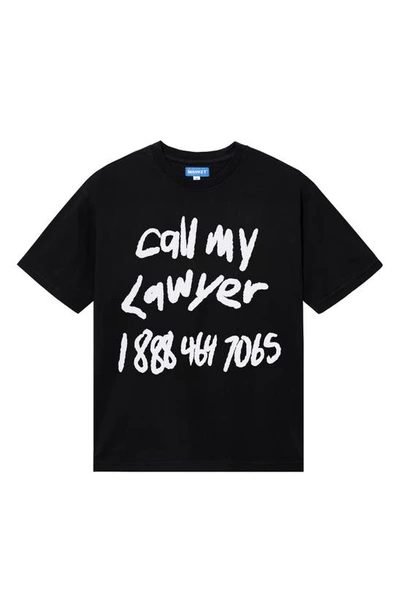 Shop Market Call My Lawyer Graphic T-shirt In Washed Black