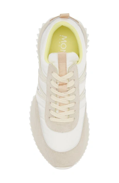 Moncler Pacey Sneakers Leather M-shaped Detail In Multi