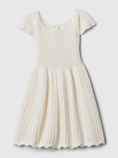 Shop Gap Baby Crochet Dress In Neutral