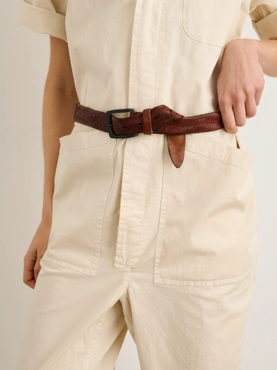 Shop Alex Mill Standard Short Sleeve Jumpsuit In Oatmilk