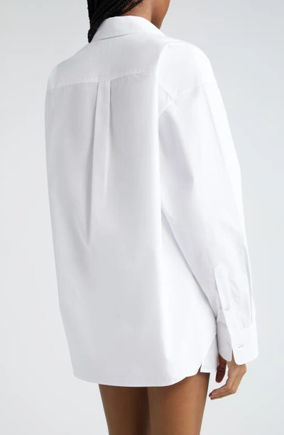 Alexander Wang Oversize Boyfriend Button-up Shirt In White