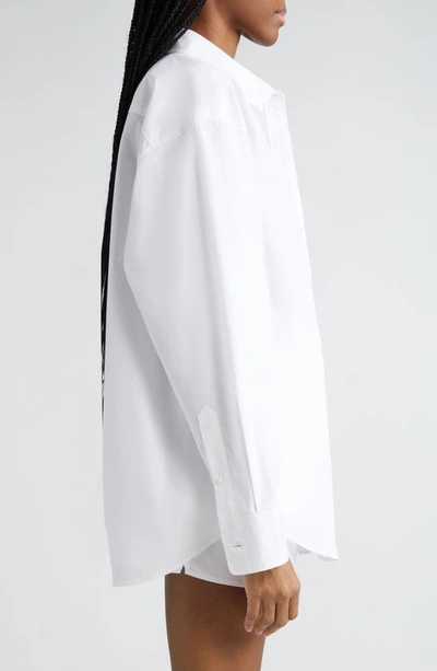 Alexander Wang Oversize Boyfriend Button-up Shirt In White