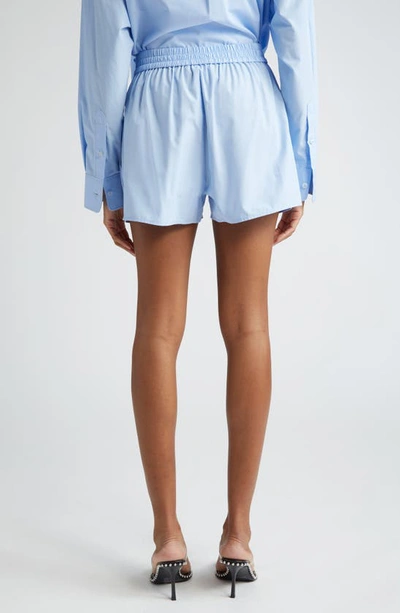 Alexander Wang Classic Boxer Shorts In Chambray Blue