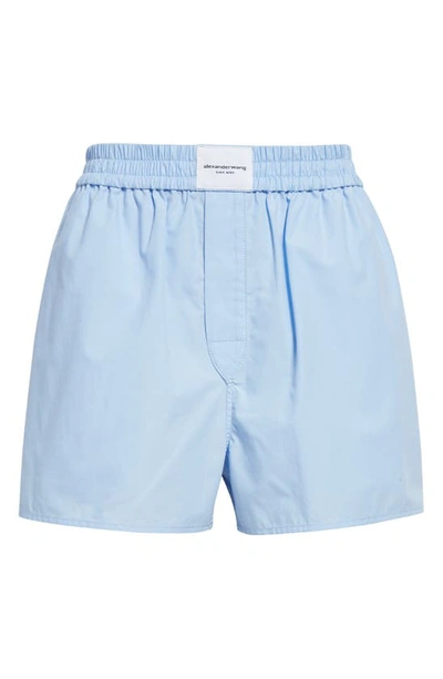 Shop Alexander Wang Classic Boxer Shorts In Chambray Blue