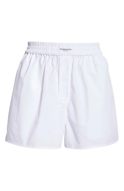 Shop Alexander Wang Classic Boxer Shorts In White
