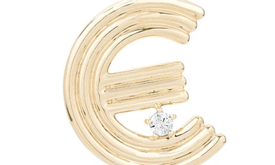 Shop Adina Reyter Groovy Initial Diamond Pendant Charm In Yellow Gold - E
