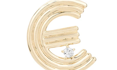 Adina Reyter 14k Yellow Gold Diamond Accent Groovy Initial E Hinged Pendant In Yellow Gold - E