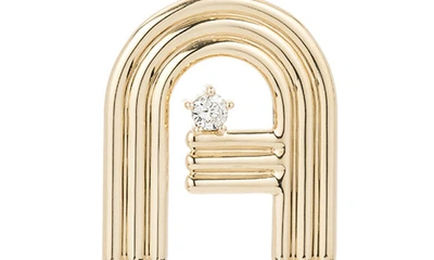 Adina Reyter 14k Yellow Gold Groovy Diamond Initial Pendant In Yellow Gold - A