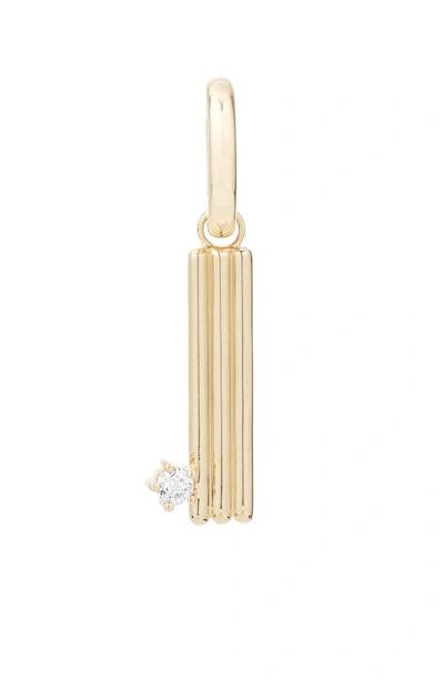Adina Reyter Groovy Initial Diamond Pendant Charm In Yellow Gold - I