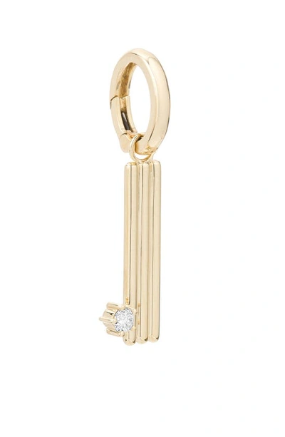 Shop Adina Reyter Groovy Initial Diamond Pendant Charm In Yellow Gold - I