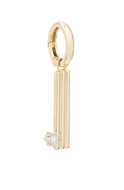 Adina Reyter Groovy Initial Diamond Pendant Charm In Yellow Gold - I