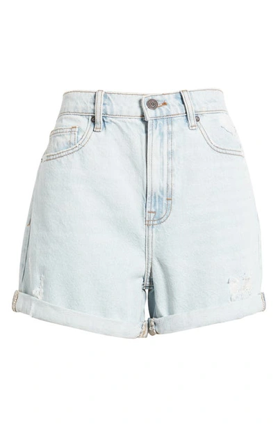 Hidden Jeans High Waist Rolled Cuff Denim Shorts In Light Wash