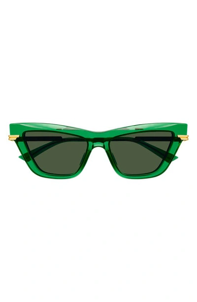 Shop Bottega Veneta 54mm Cat Eye Sunglasses In Green