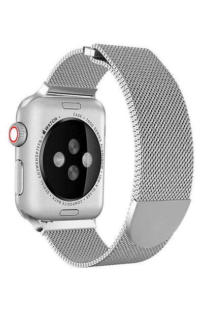 Shop The Posh Tech Infinity Stainless Steel Apple Watch® Watchband In Silver