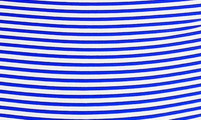 Shop Sea Level Varsity Stripe Cross Front Multifit One-piece Swimsuit In Cobalt