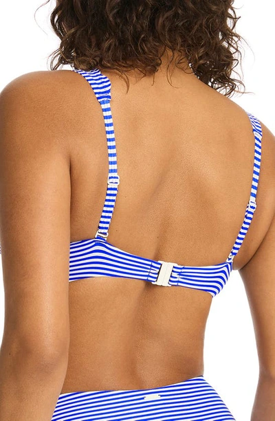 Sea Level Varsity Longline Bikini Top In Cobalt