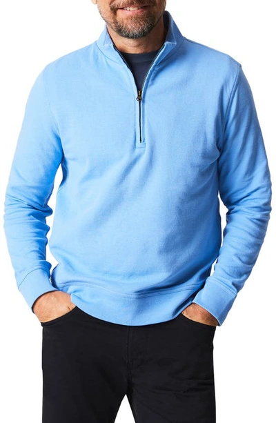 Shop Billy Reid Cullman Half Zip Pullover In French Blue