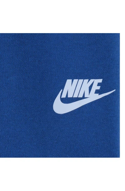 Shop Nike Sportswear Club Long Sleeve Graphic T-shirt & Joggers Set In Court Blue