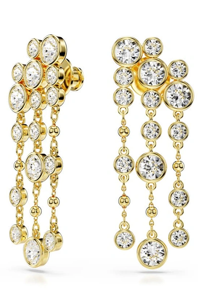 Swarovski Imber Round Cut Drop Earrings In Gold