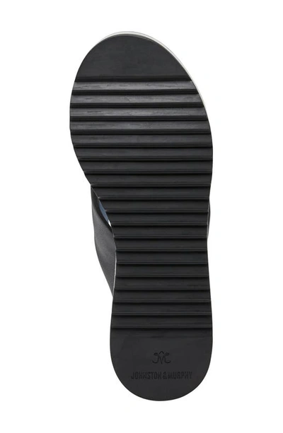Shop Johnston & Murphy Grace Platform Sandal In Black Glove