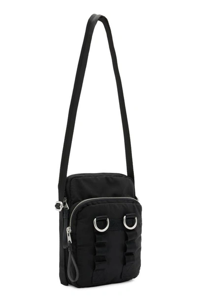 Shop Allsaints Steppe Recycled Polyester Crossbody Bag In Black