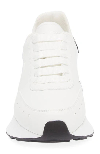 Shop Alexander Mcqueen Sprint Runner Seal Sneaker In White/ Black