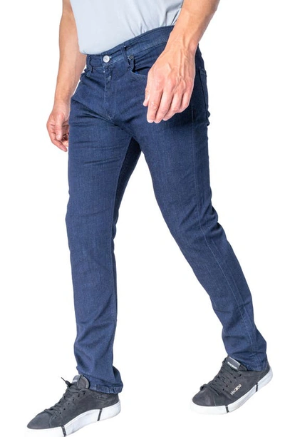 Shop Maceoo Paris Stretch Jeans In Blue