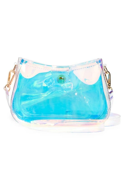 Shop Capelli New York Kids' Iridescent Shoulder Bag In Light Blue