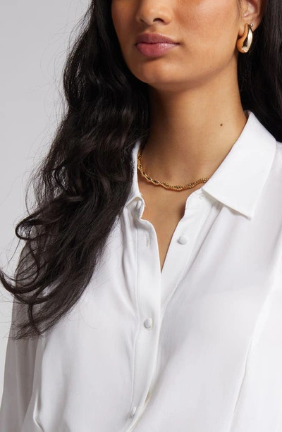 Shop Rue Sophie Gisele Button-up Shirt In Off White