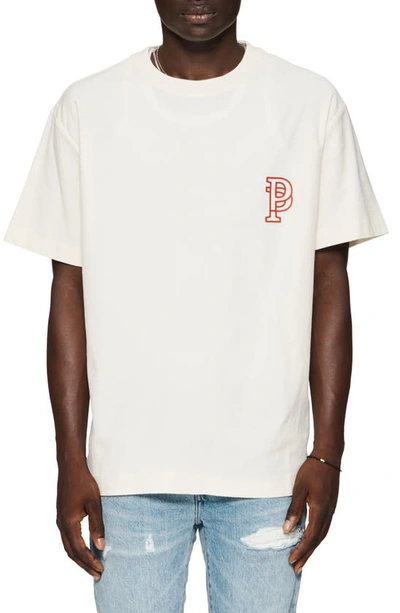 Shop Purple Brand Oversize Logo Graphic T-shirt In Off White