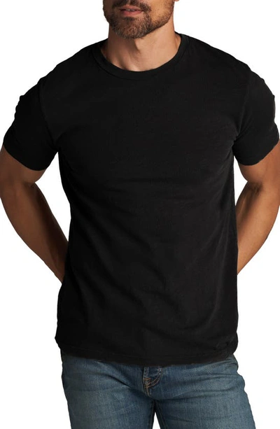 Shop Rowan Asher Standard Slub Cotton T-shirt In Black