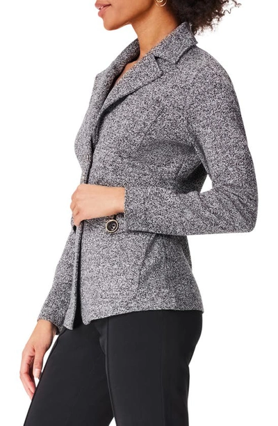 Nic + Zoe Editor Knit Blazer In Black Mix