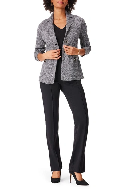 Nic + Zoe Editor Knit Blazer In Black Mix